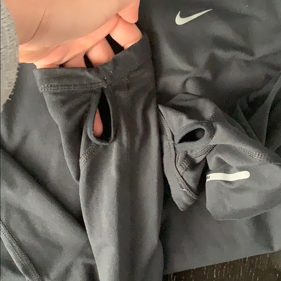Nike 3/4 zip. Charcoal gray. Good condition. - Picture 2 of 3